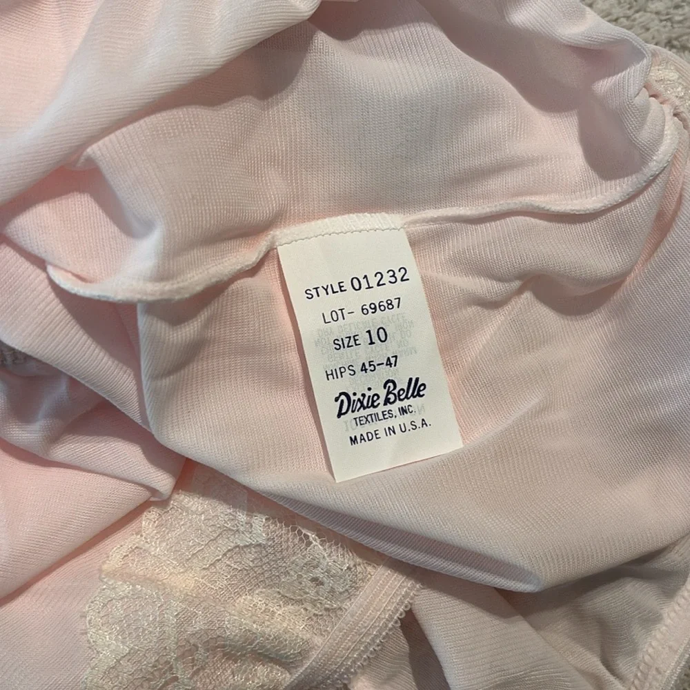Dixie Belle Women’s Classic Nylon Briefs Panty Powder Light Pink Size 10 VINTAGE
